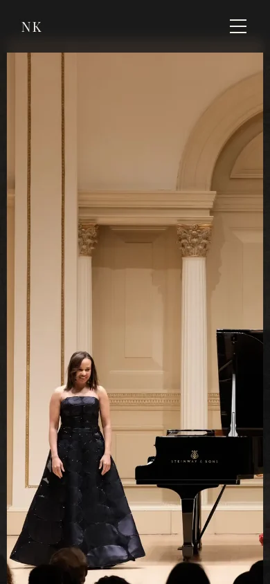 Mobile view of the Nina Kidd website